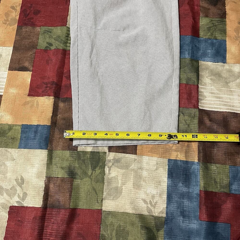 Flamingals Pants Elastic Waist Pull On Leg Striped Pants Size Large Pockets - Picture 7 of 8
